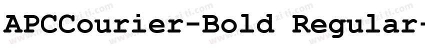 APCCourier-Bold Regular字体转换